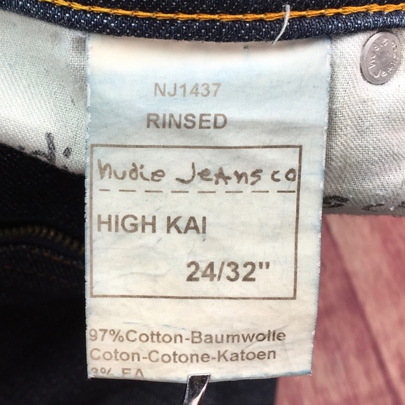 🐞Nudie Jeans High Kai in Rinsed Skinny Size 24 - Picture 7 of 15